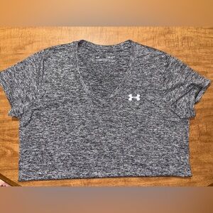 Under Armour Men's Black and White Short Sleeve Tee